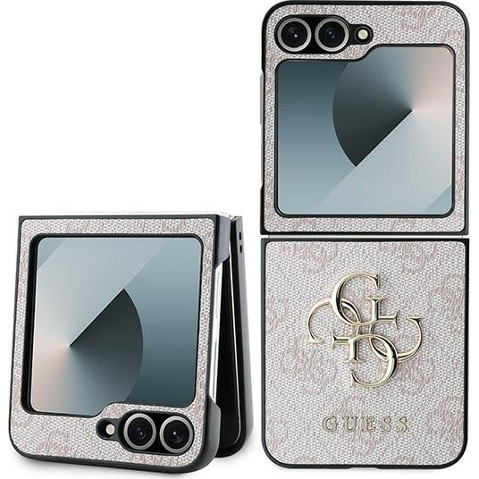 Etui Guess 4G Big Metal Gold Logo do Samsung Galaxy Z Flip6, różowe